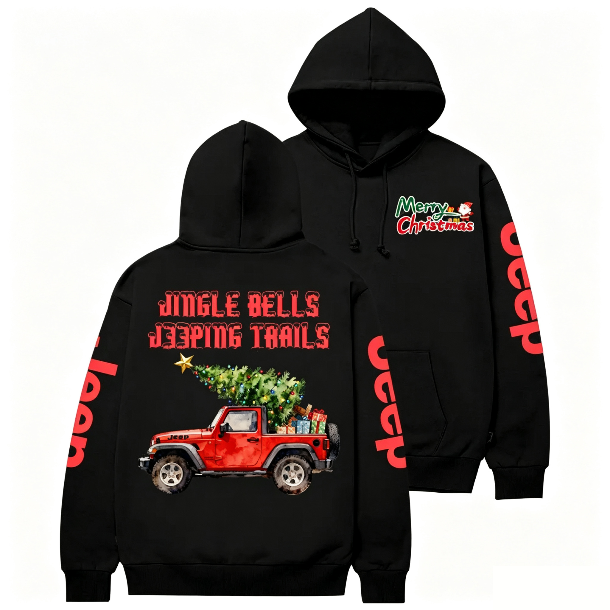 Jingle Bells J33ping Trail Jp Casual Hoodie