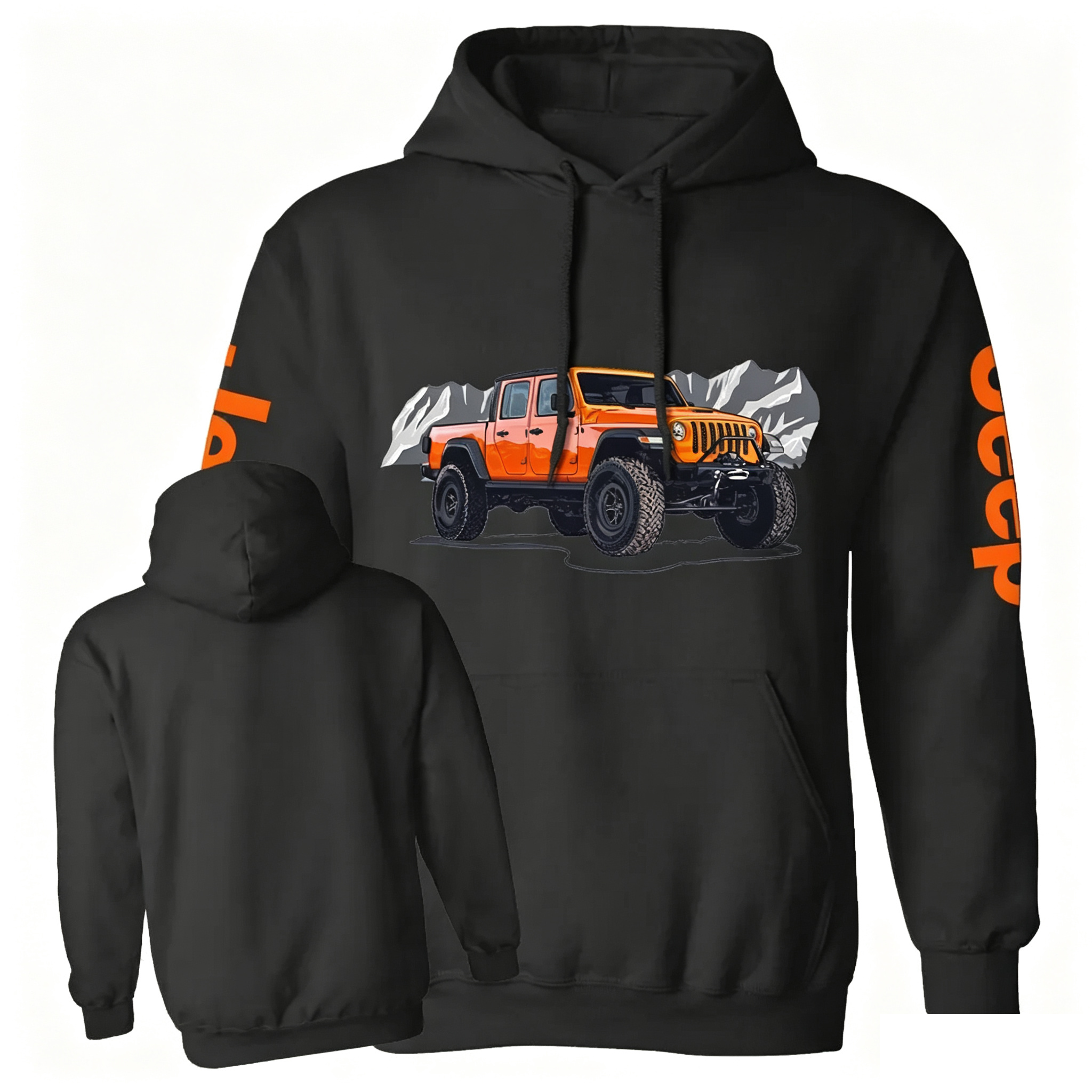 Truck Driving On Mountain Road Hoodie