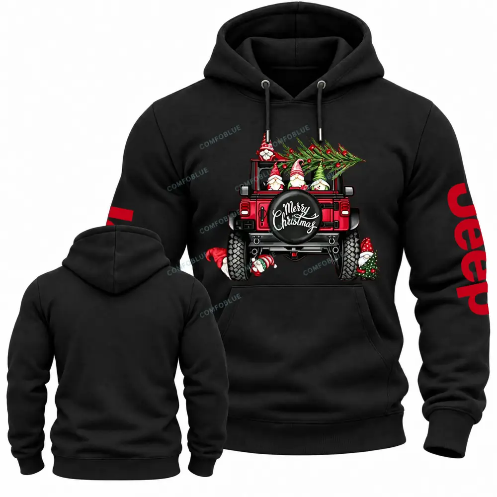 Funny Merry Christmas Tree Jp Cotton Hoodie