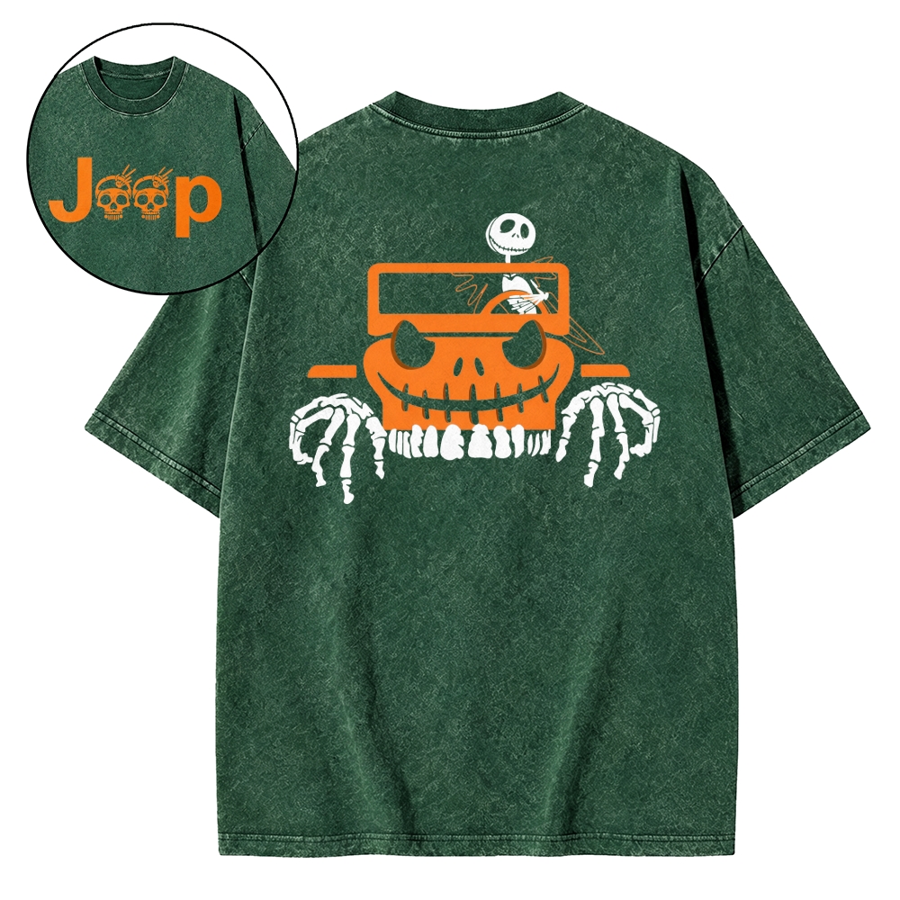 Bone Grille Orange Halloween Jp Unisex Washed T-shirt