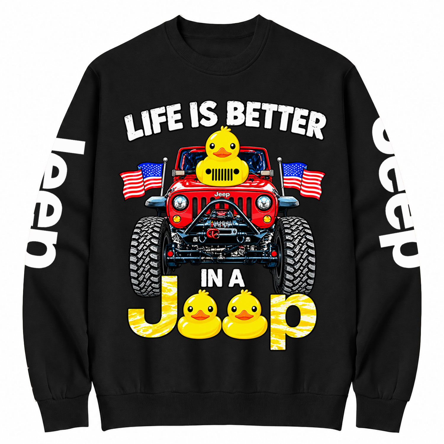 Duck jp life is better Cotton Sweatshirt