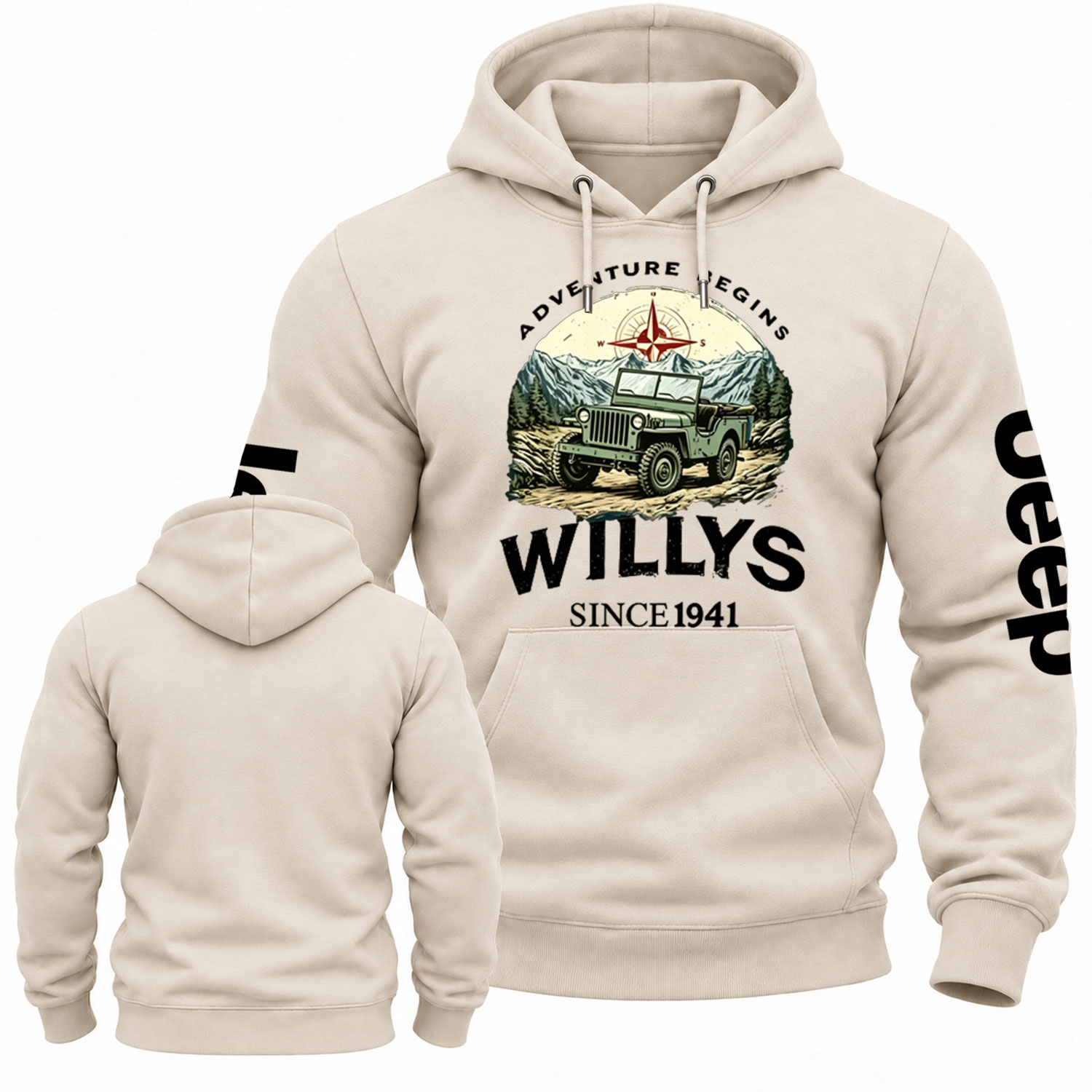 Begins Willys 1941 Jp Cotton Hoodie