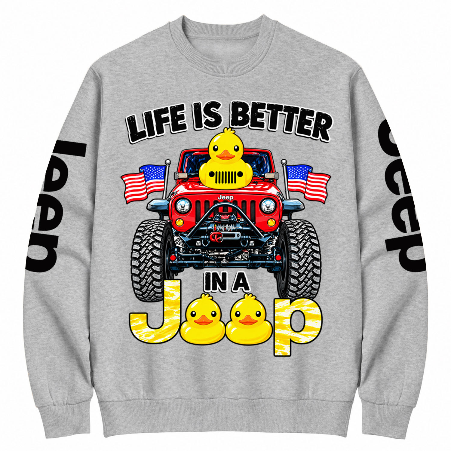 Duck jp life is better Cotton Sweatshirt