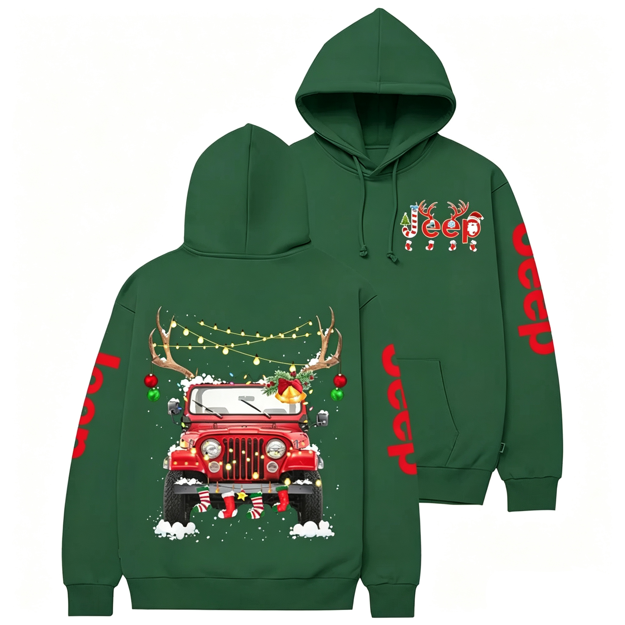 Elk Jp Christmas Vibes Jp Casual Hoodie