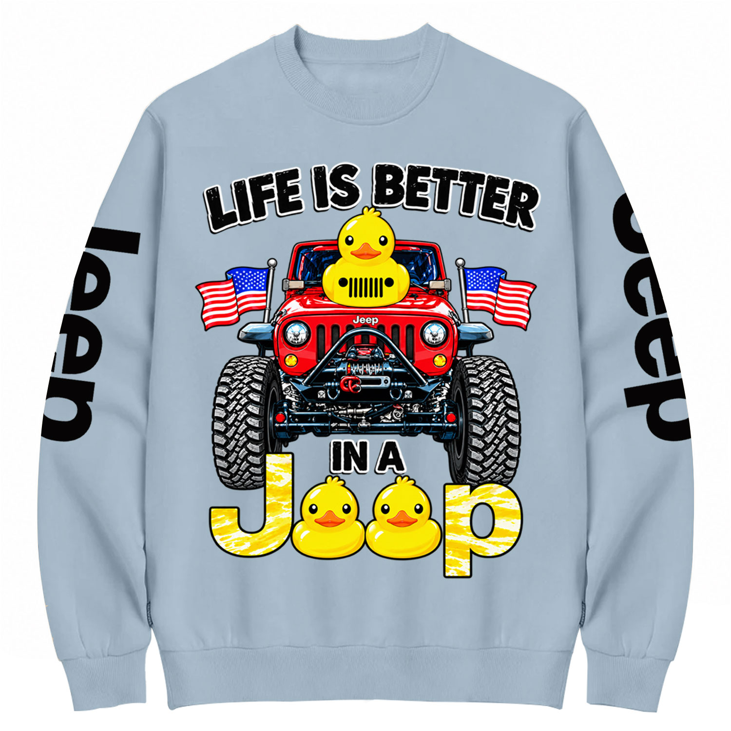 Duck jp life is better Cotton Sweatshirt