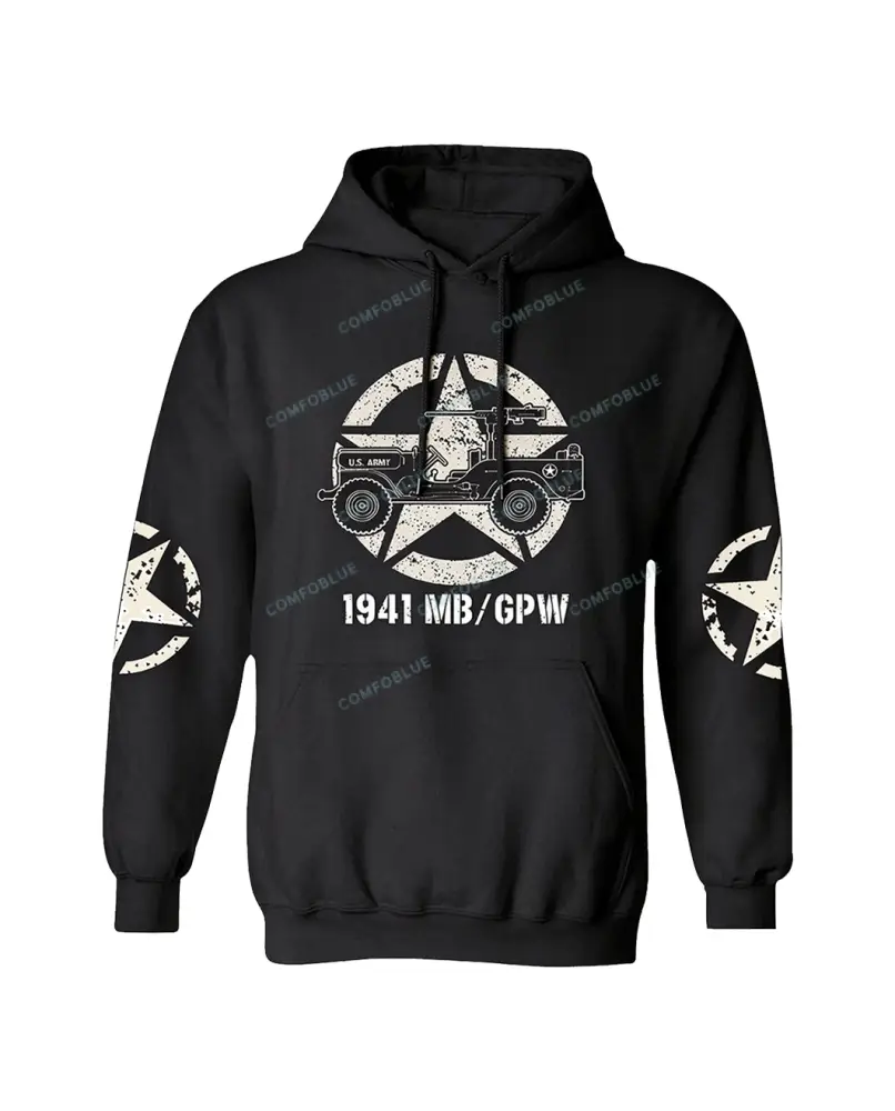 1941 Willys Jp Army Star Unisex Hoodie 