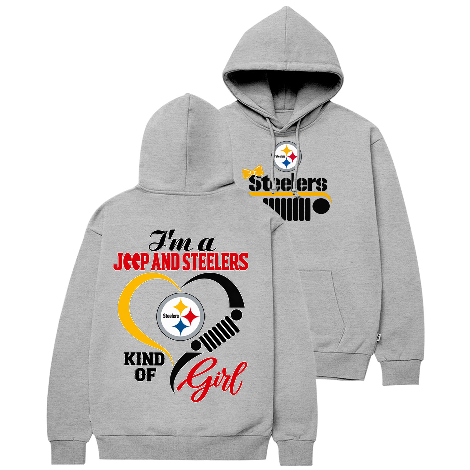 Pittsburgh Steelers I’m a Jp and Cowboys girl Cotton Hoodie