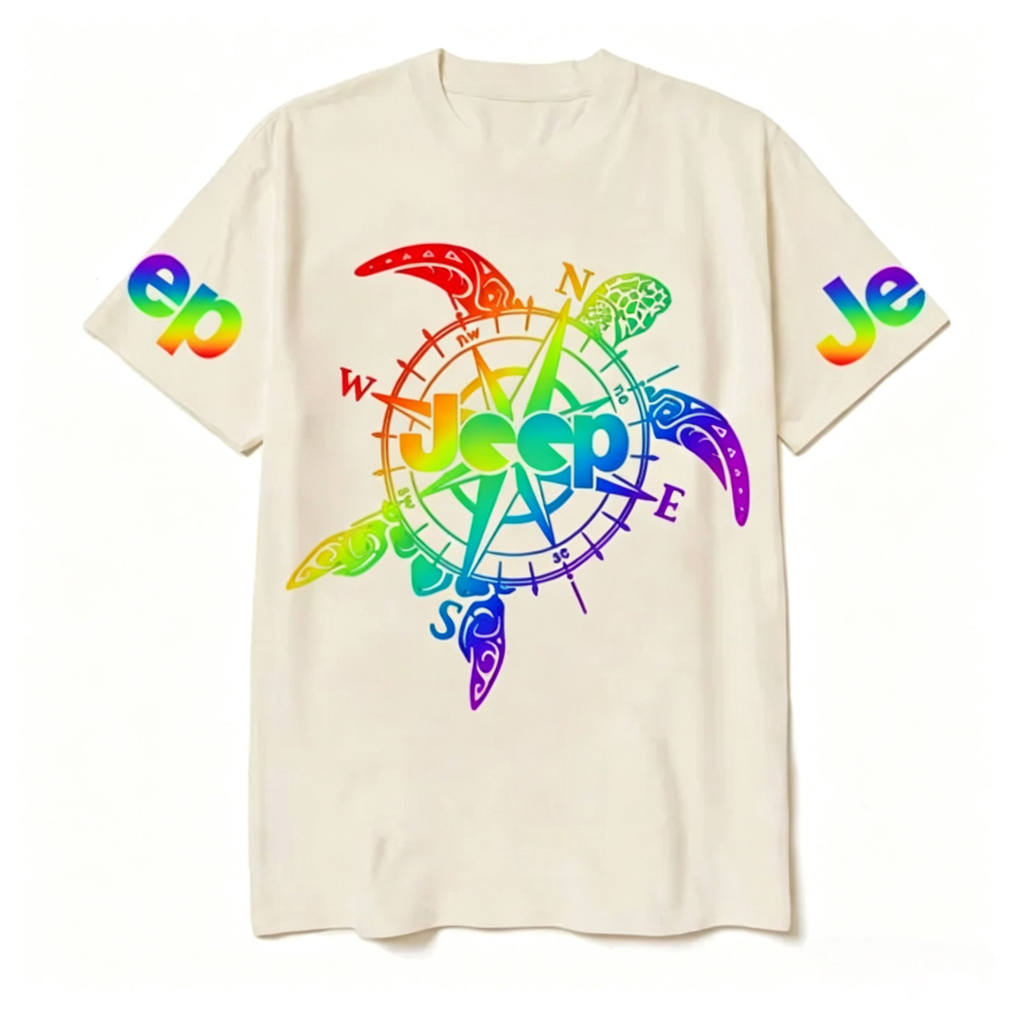 Sea Turtle Compass Jp Colorful T-shirt 