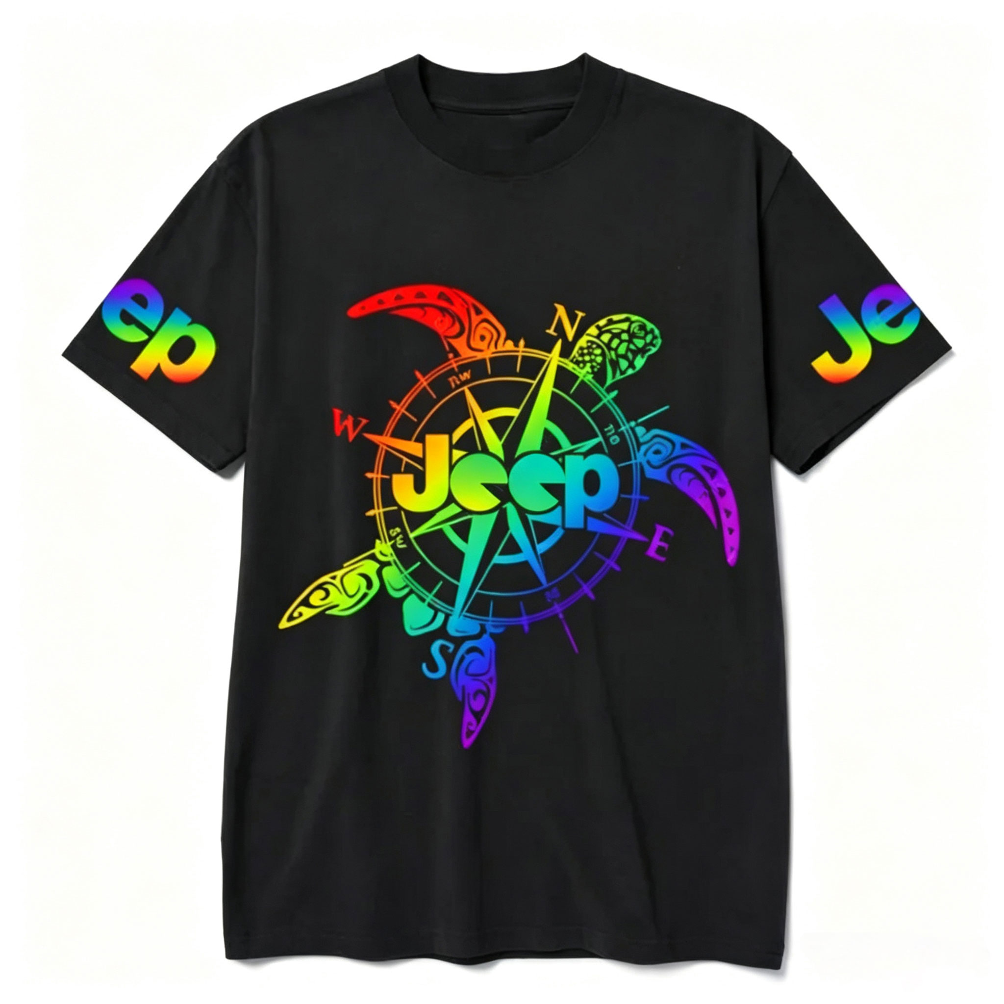 Sea Turtle Compass Jp Colorful T-shirt 