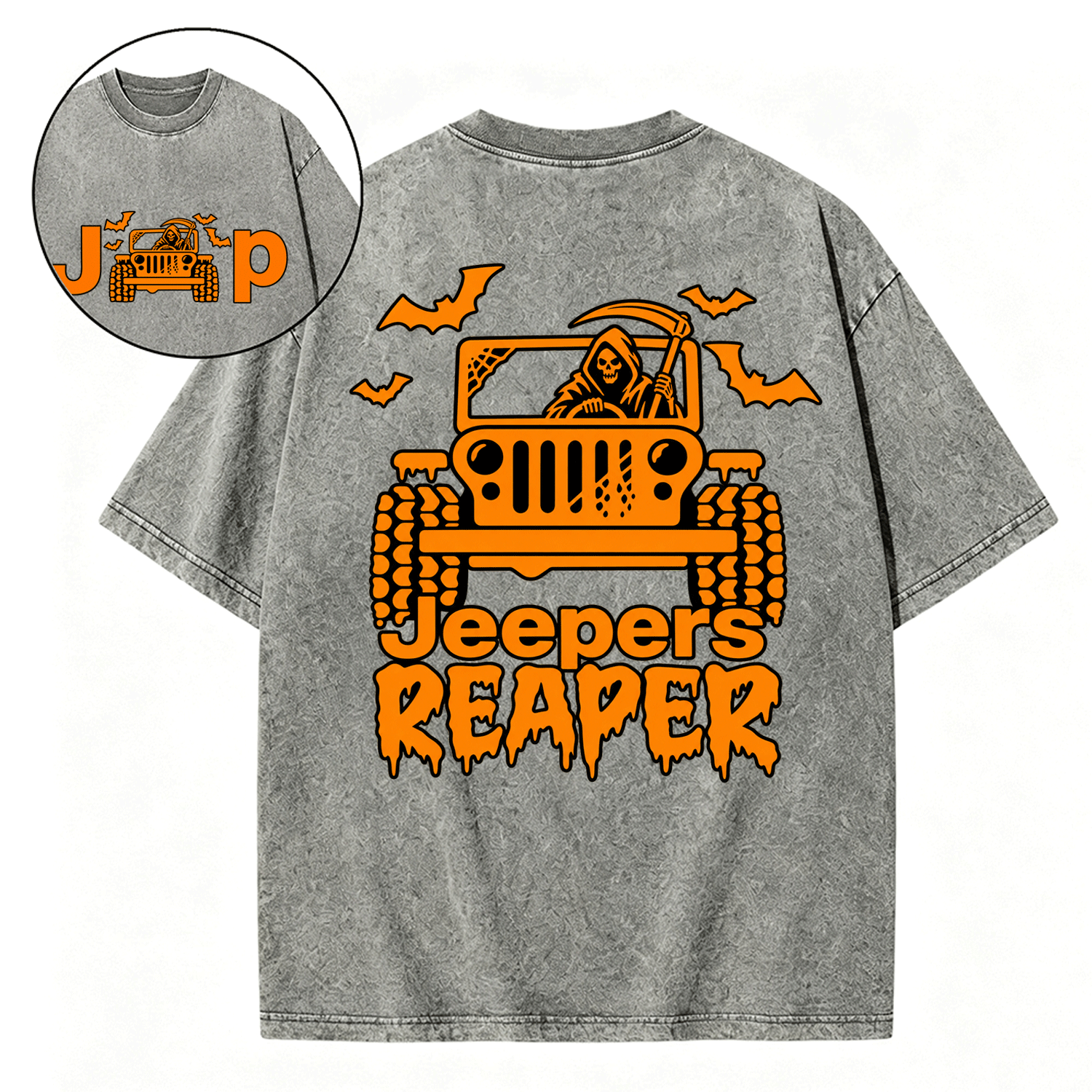 Jper Reaper Grim Reaper Drive Jp Halloween Washed T-Shirt