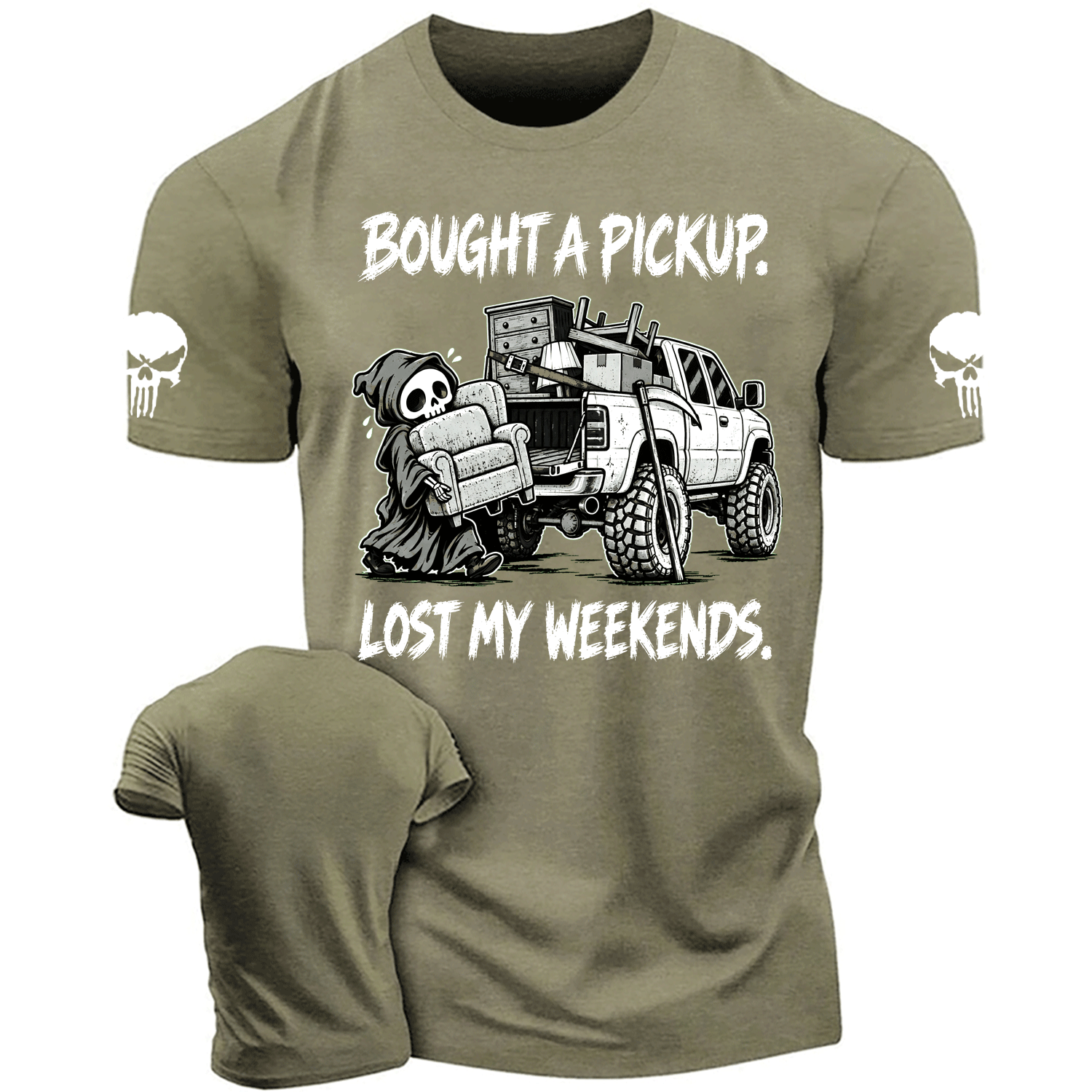 Funny Bought A Pickup, The Reaper Lost Weekends Offroad Cotton T-shirt