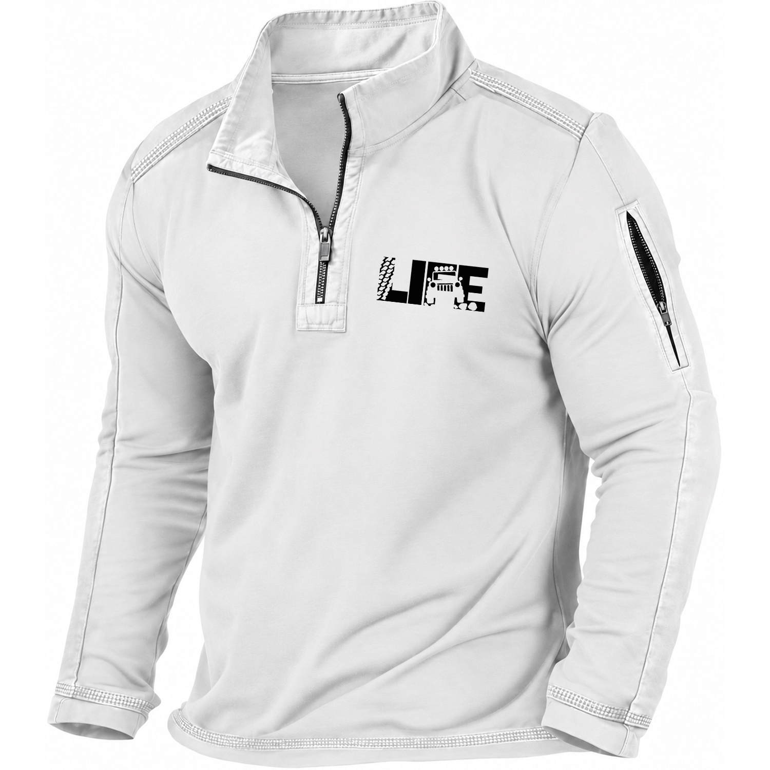 Tire Track Offroad Lifestyle Quarter-Zip Sweatshirt