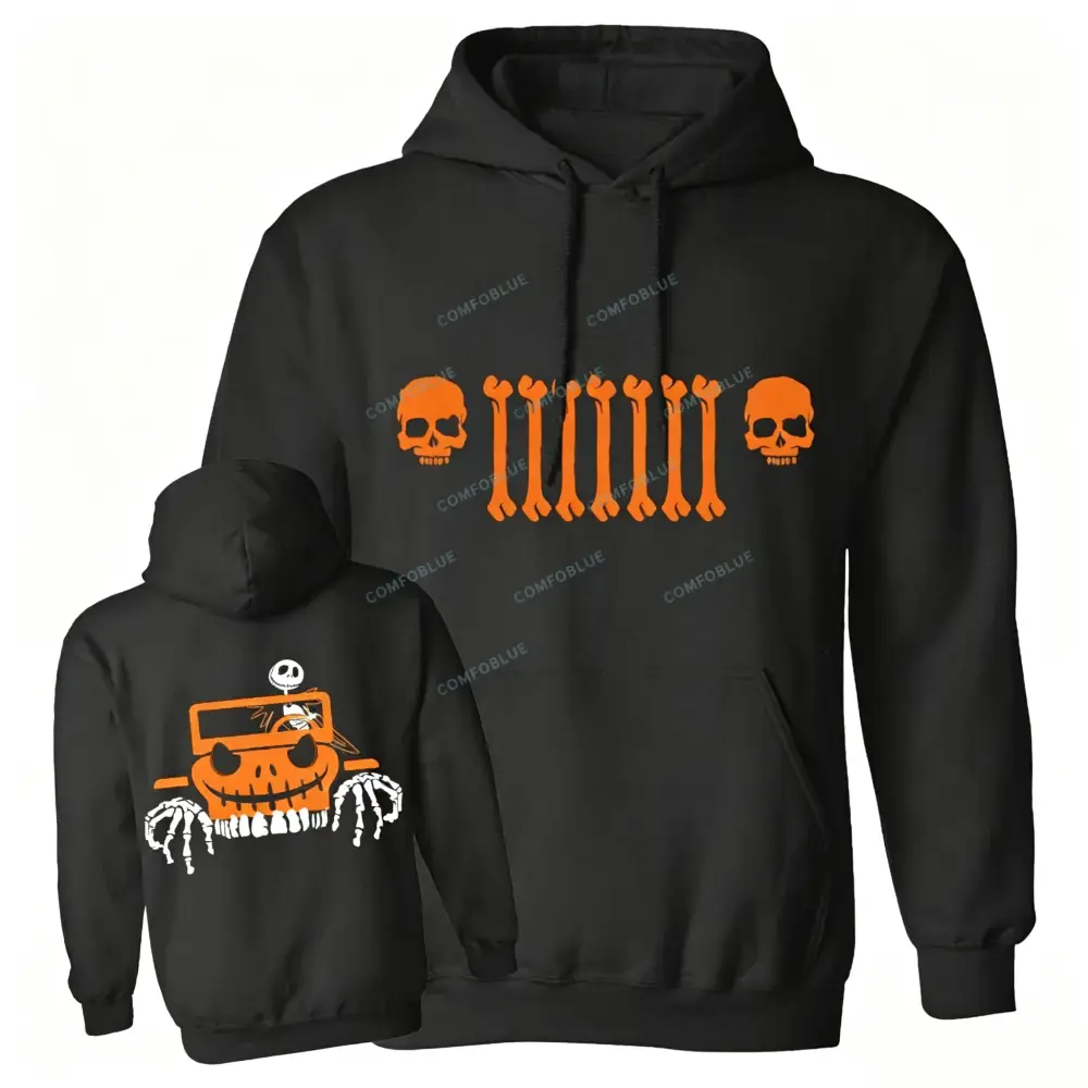 Jp Bone Grille Orange Double Jp Casual Hoodie