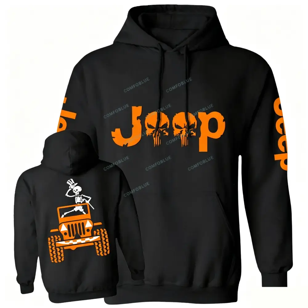 Pumpkin Halloween Skull Jp Casual Hoodie