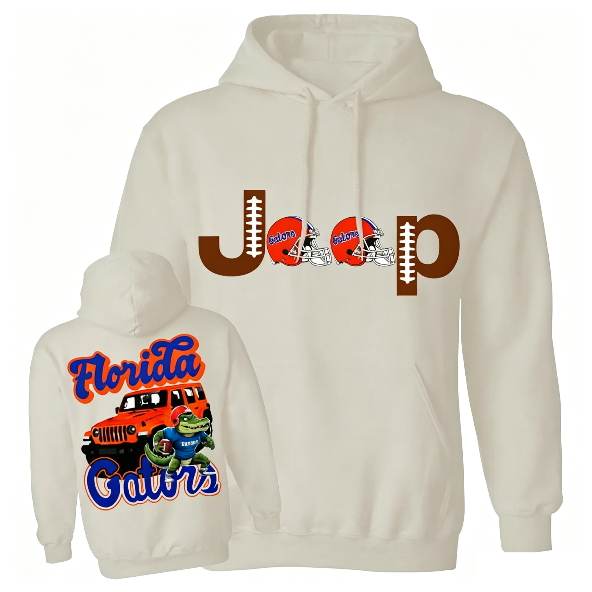 Florida Jp Gats Orange Helemet Hoodie