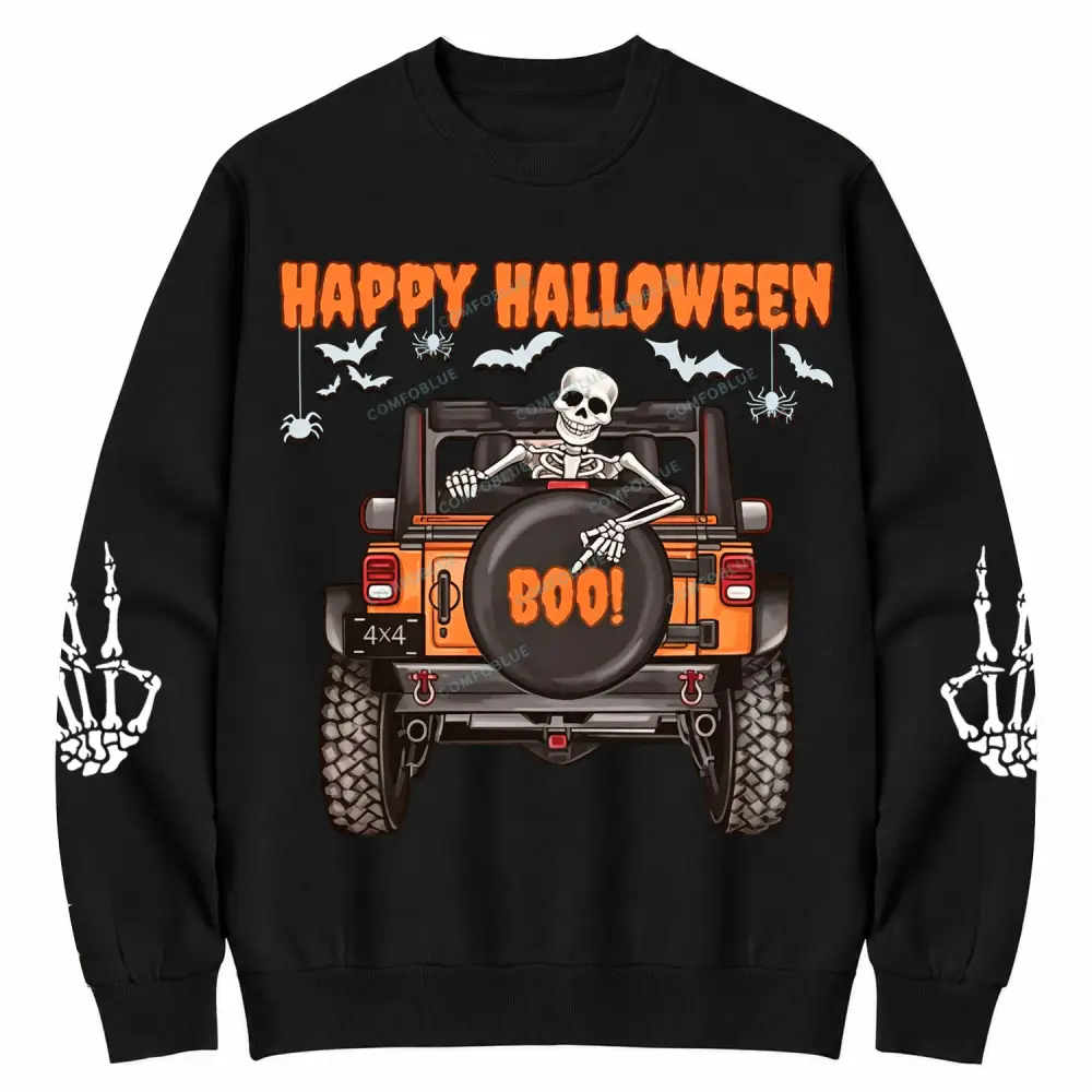 CUSTOM "Happy Halloween Boo" Offroad Cotton Sweatshirt