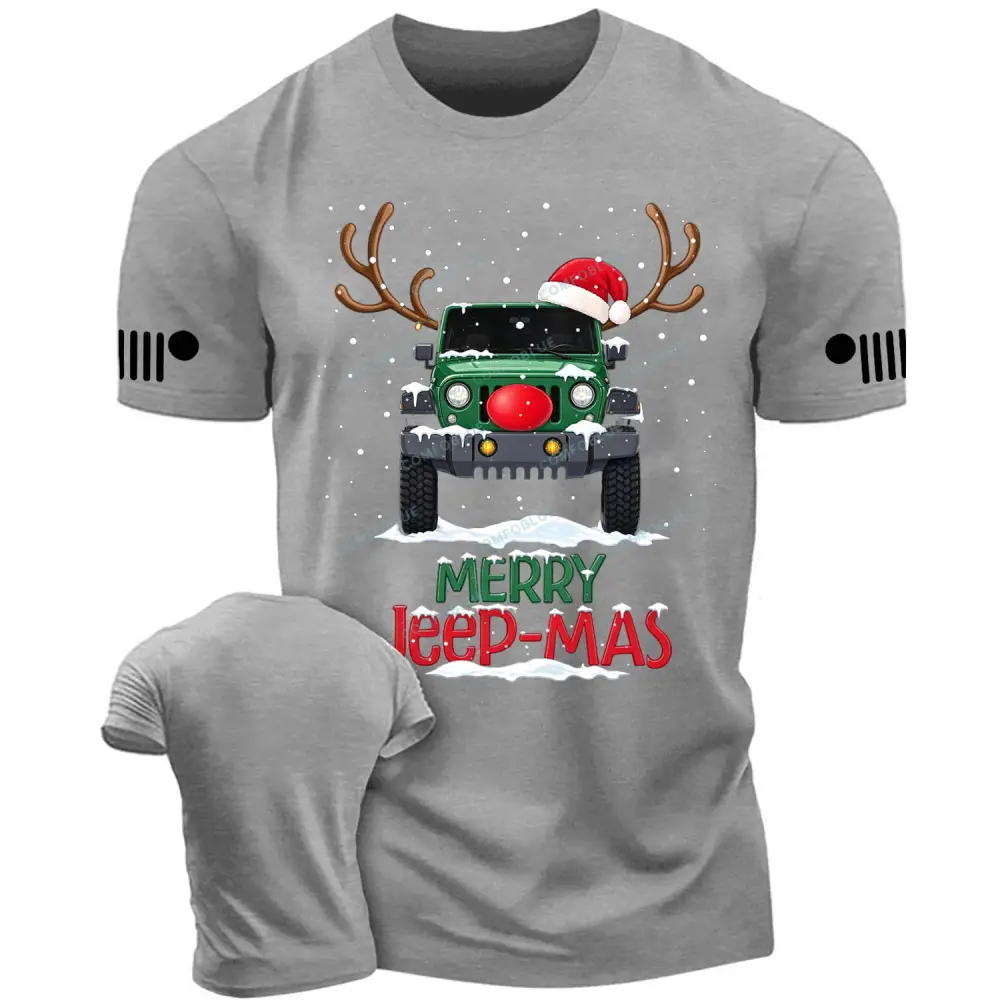 Merry Jp-mas Funny Reindeer Jp Driving Christmas Cotton T-shirt