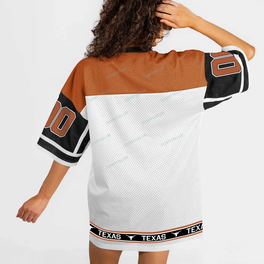 Texas Longhorns V-Neck Fashion Jersey Dress
