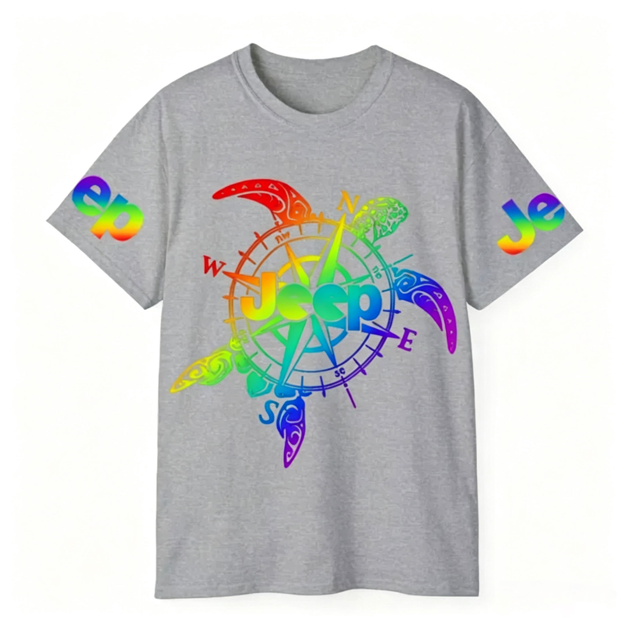 Sea Turtle Compass Jp Colorful T-shirt 