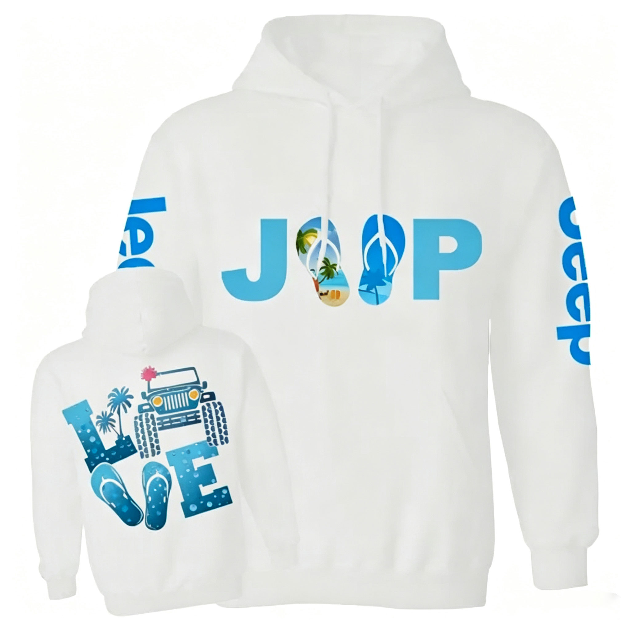 Jp Beach Blue Life Unisex Casual Hoodie