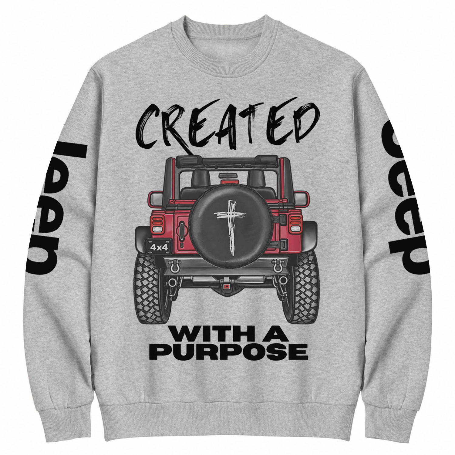 Custom Christian 4x4 Offroad Truck Cotton Sweatshirt