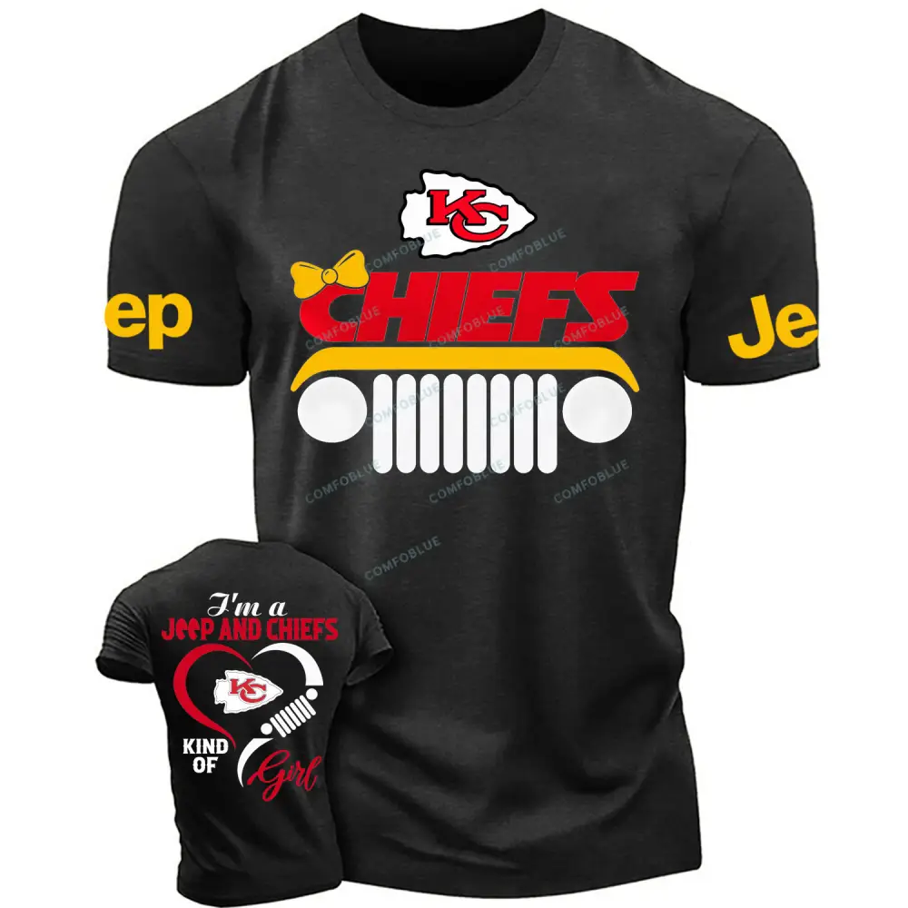 Kansas City Chiefs I’m a Jp and Cowboys girl Cotton T-shirt Cotton T-shirt