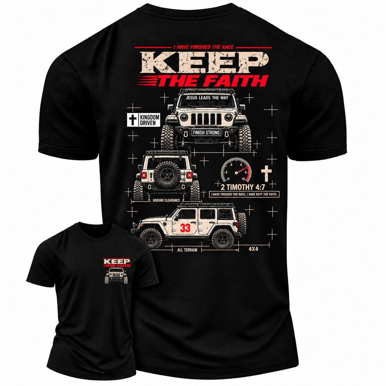 Keep The Faith Vintage Offroad Cotton T-Shirt
