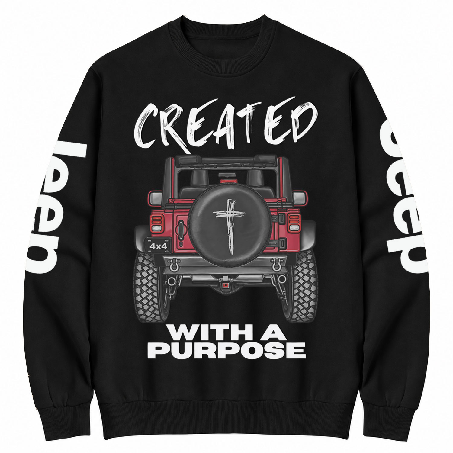 Custom Christian 4x4 Offroad Truck Cotton Sweatshirt