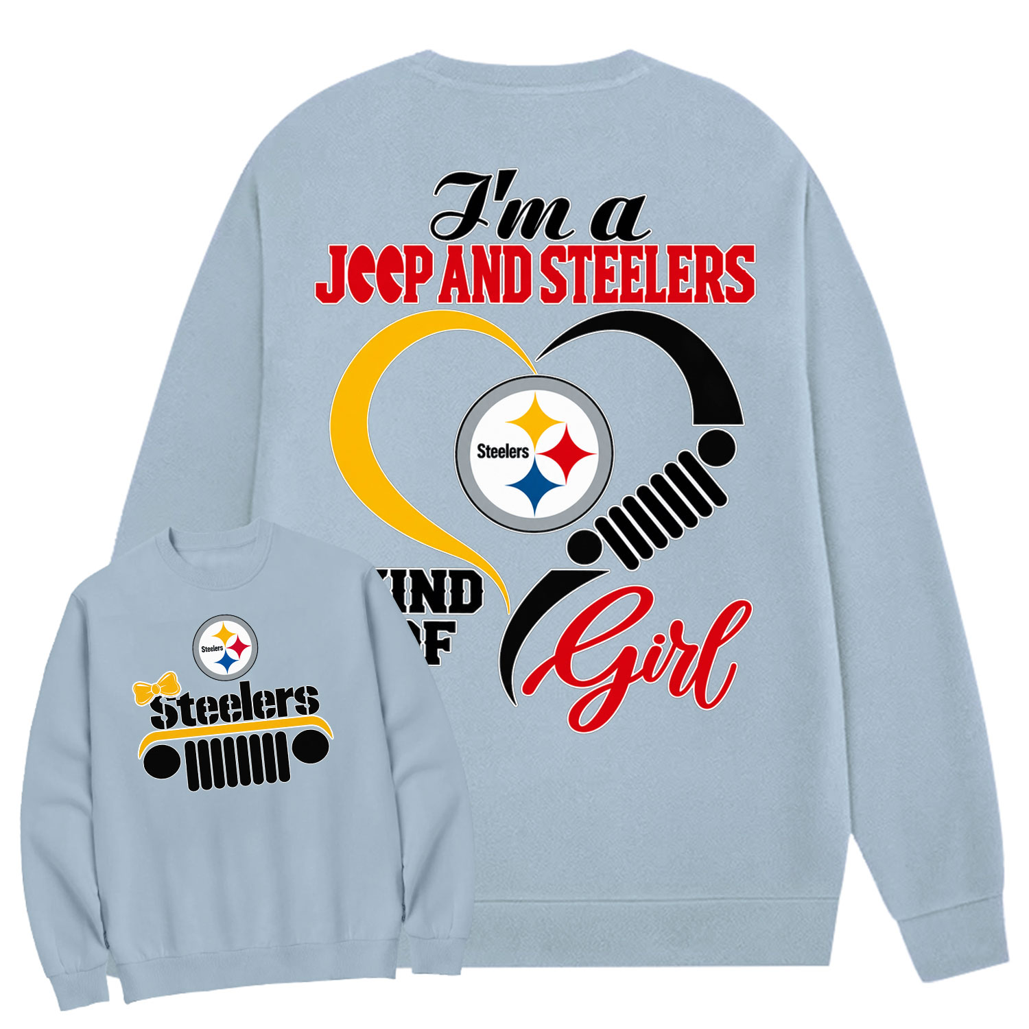 Pittsburgh Steelers I’m A Jp And Cowboys Girl Cotton Sweatshirt