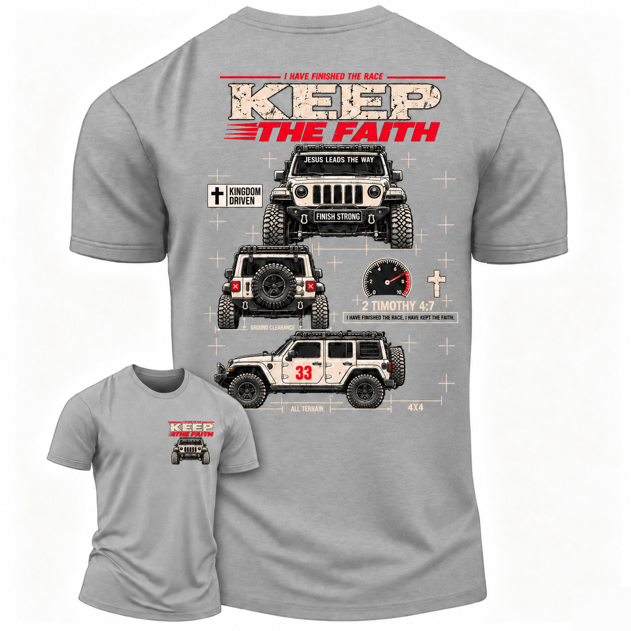 Keep The Faith Vintage Offroad Cotton T-Shirt