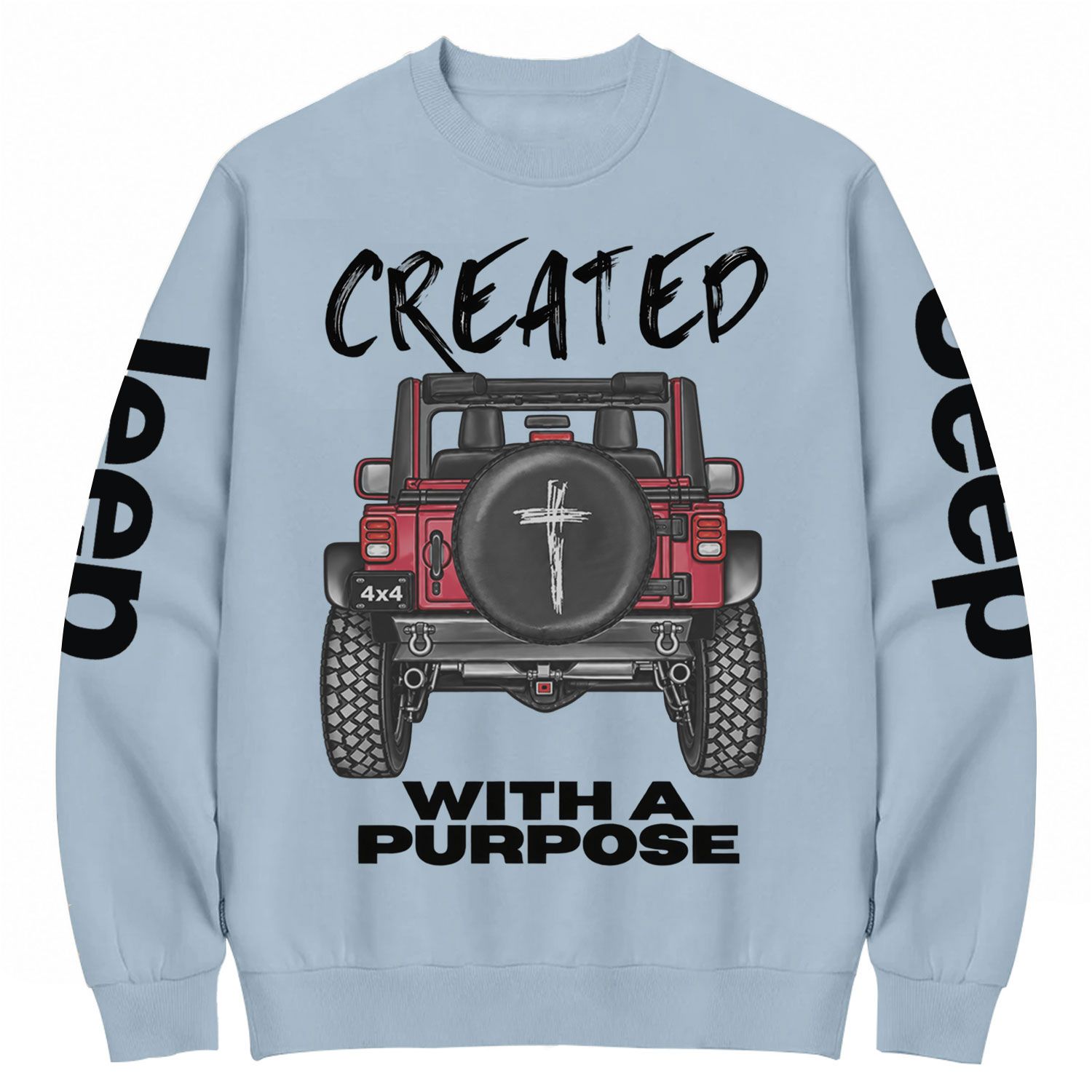Custom Christian 4x4 Offroad Truck Cotton Sweatshirt
