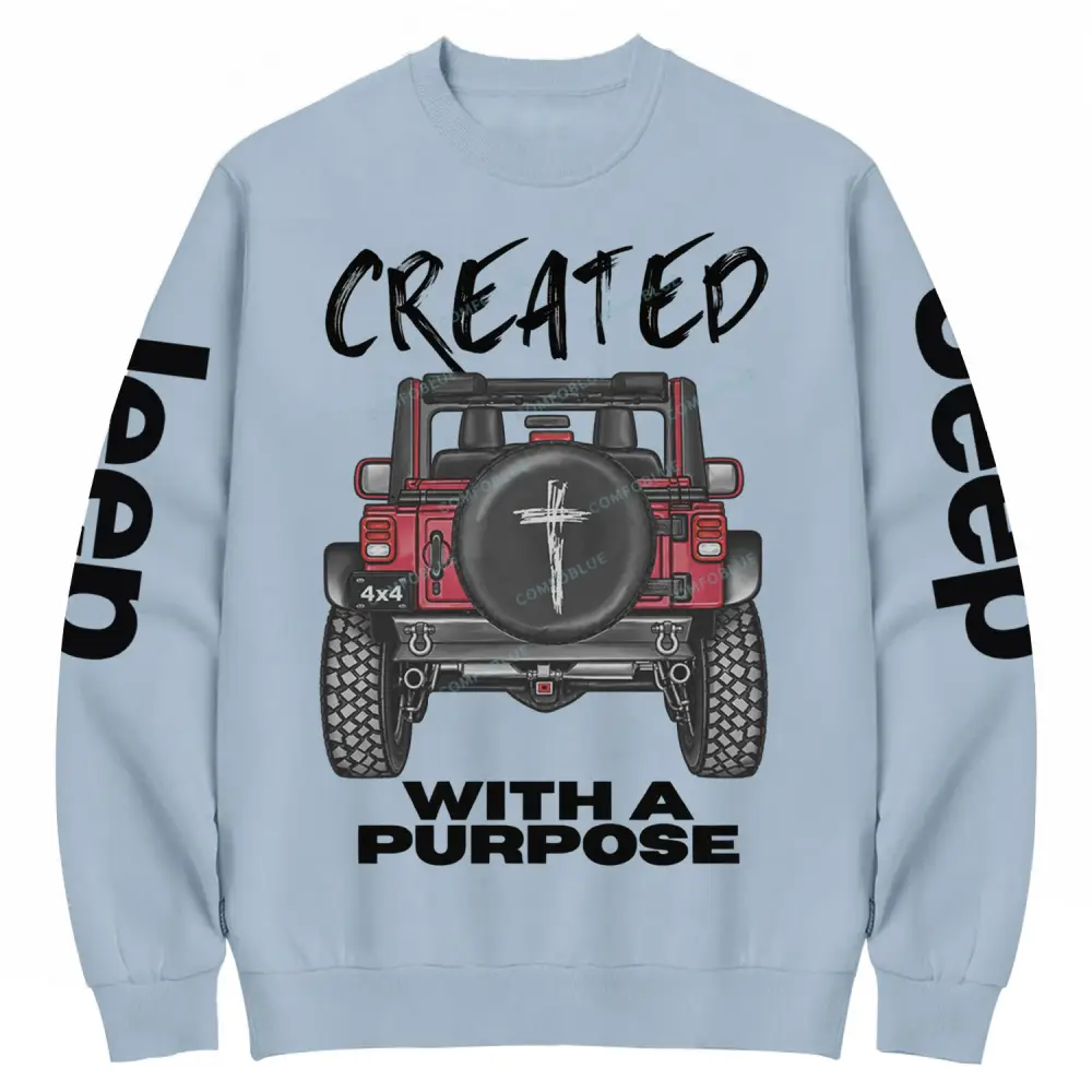 Custom Christian 4x4 Offroad Truck Cotton Sweatshirt
