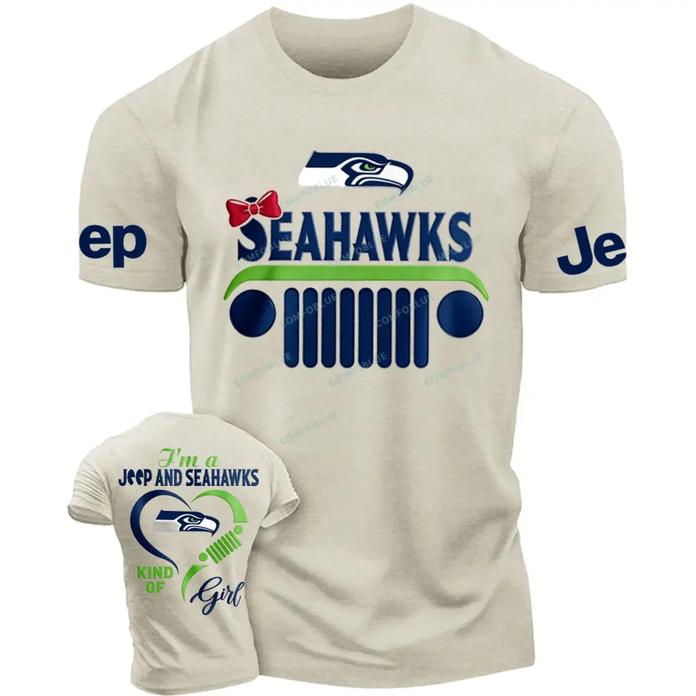 Seattle Seahawks I’m a Jp and Cowboys girl Cotton T-shirt Cotton T-shirt