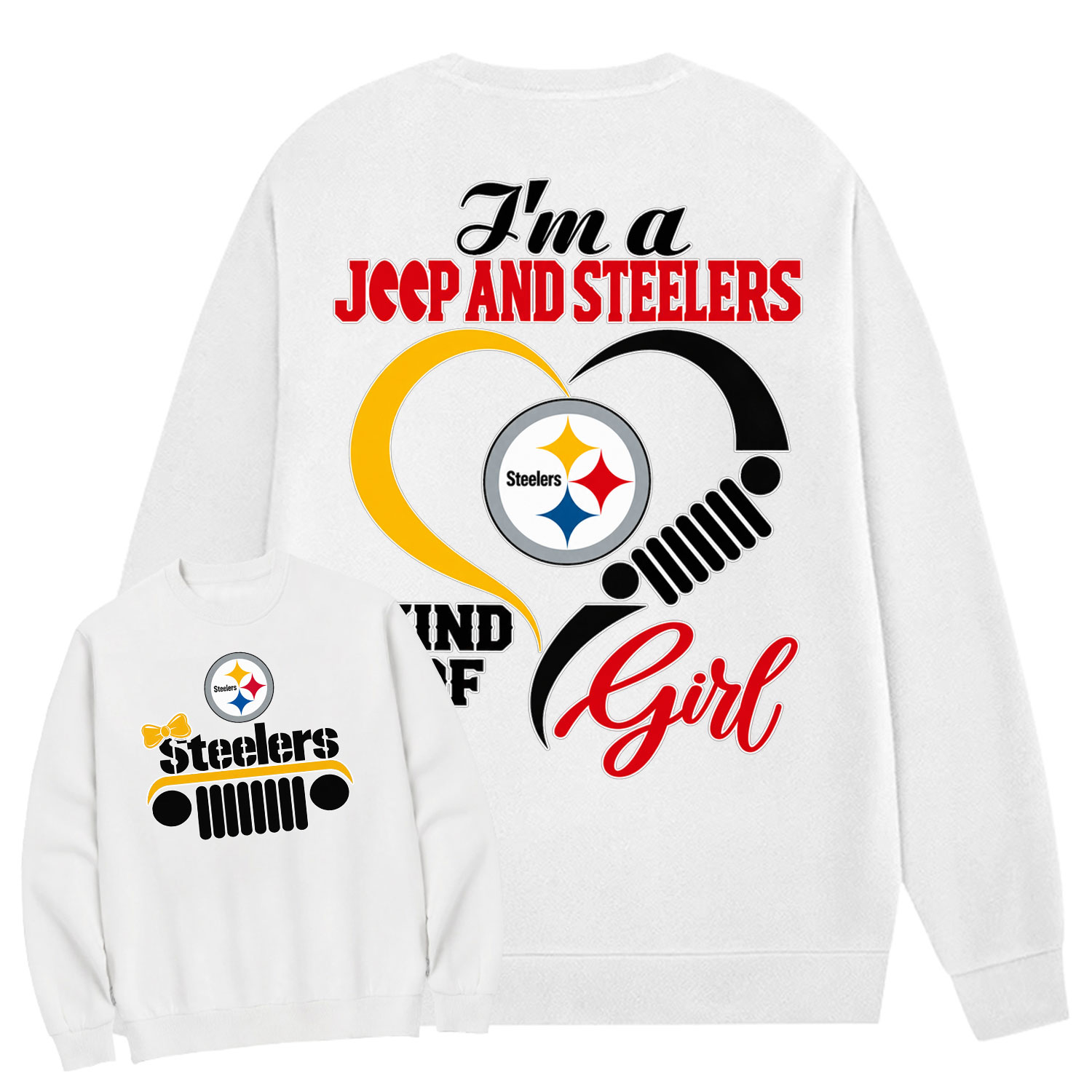 Pittsburgh Steelers I’m A Jp And Cowboys Girl Cotton Sweatshirt