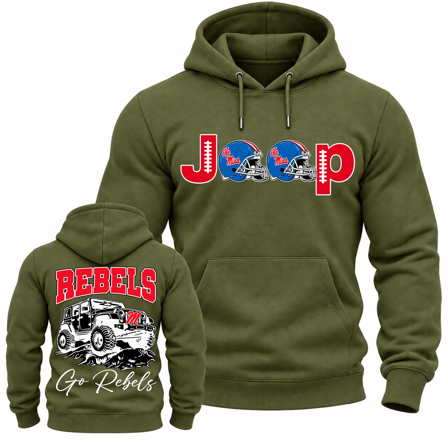 Ole Miss Rebels  x Jp Fans Cotton Hoodie