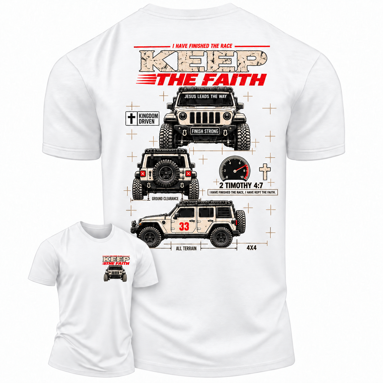 Keep The Faith Vintage Offroad Cotton T-Shirt