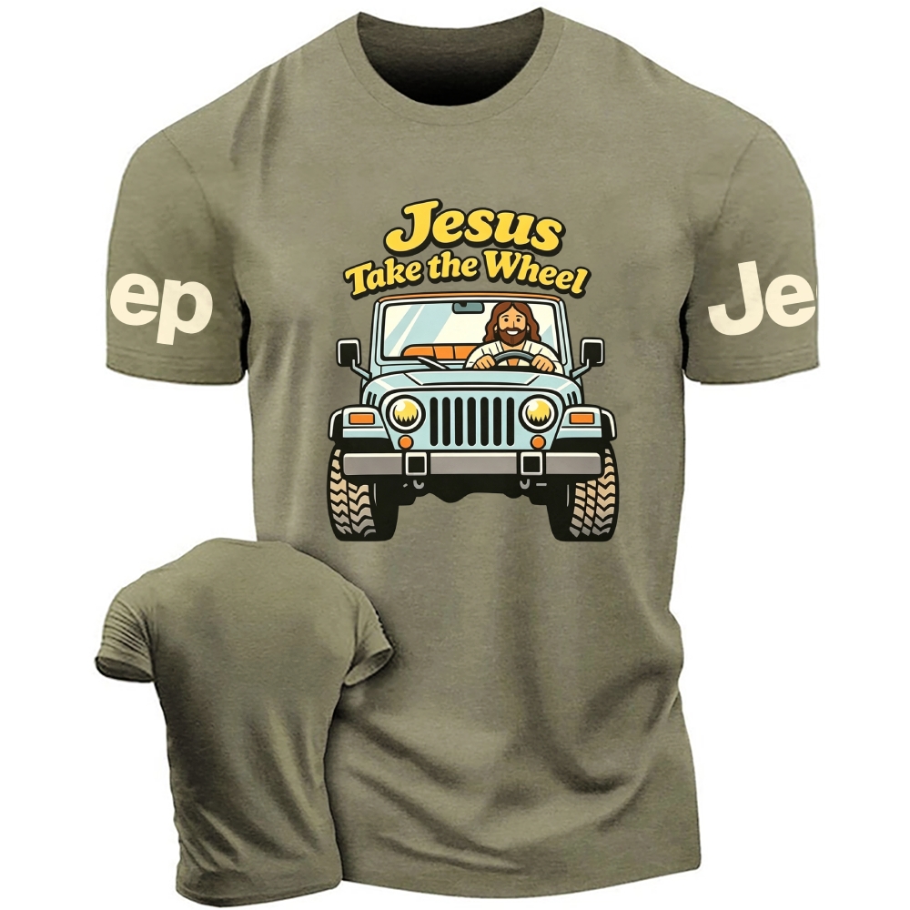 Retro Jesus Take the Wheel Jp Unisex T-shirt