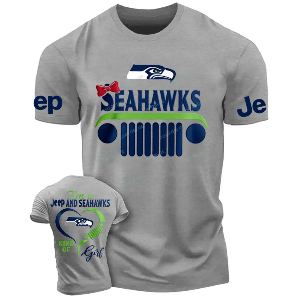 Seattle Seahawks I’m a Jp and Cowboys girl Cotton T-shirt Cotton T-shirt