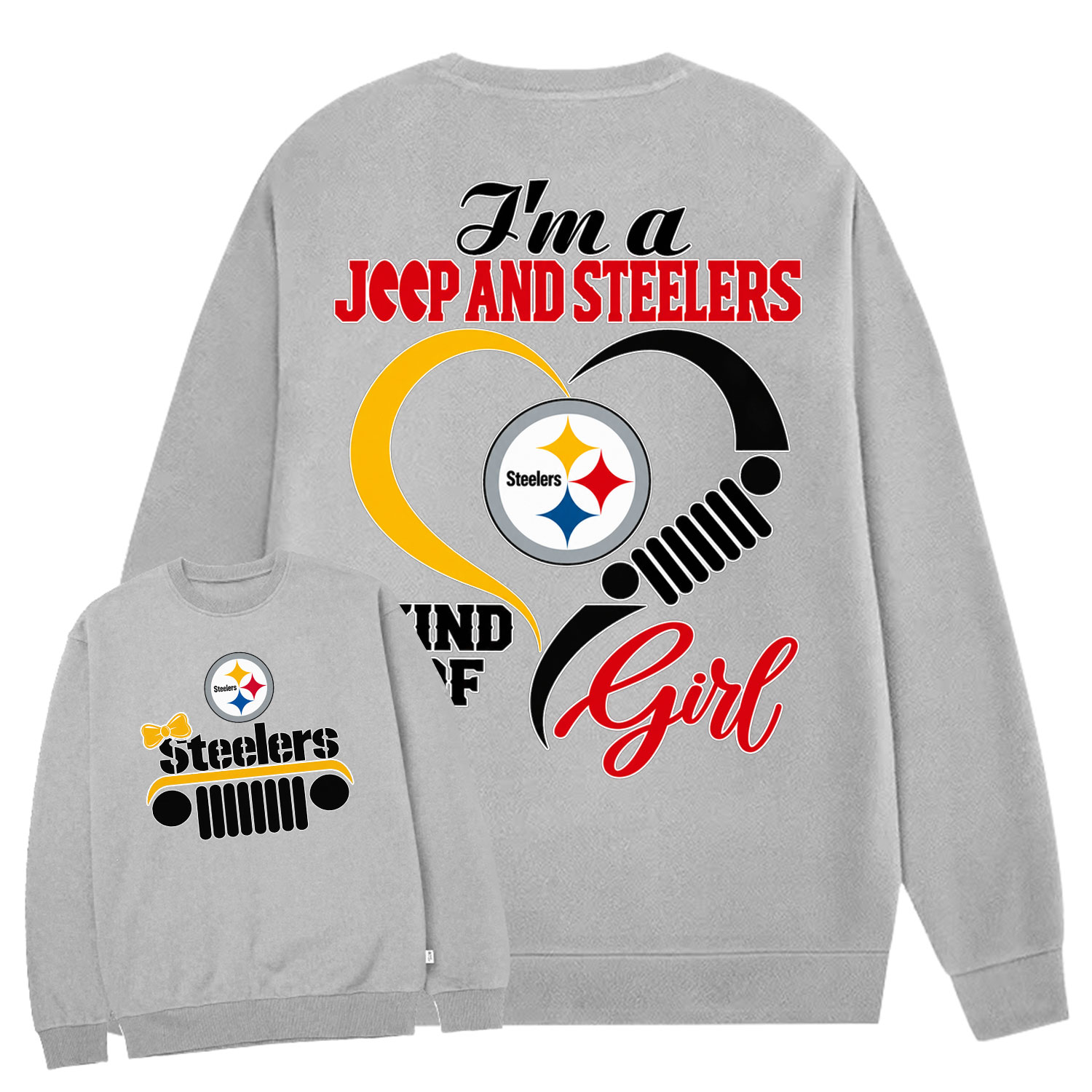 Pittsburgh Steelers I’m A Jp And Cowboys Girl Cotton Sweatshirt