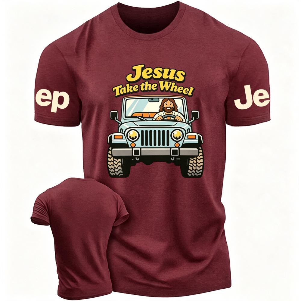 Retro Jesus Take the Wheel Jp Unisex T-shirt