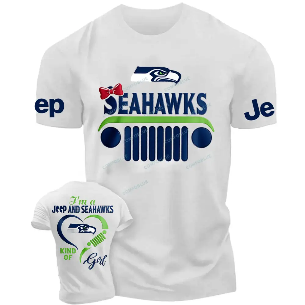 Seattle Seahawks I’m a Jp and Cowboys girl Cotton T-shirt Cotton T-shirt