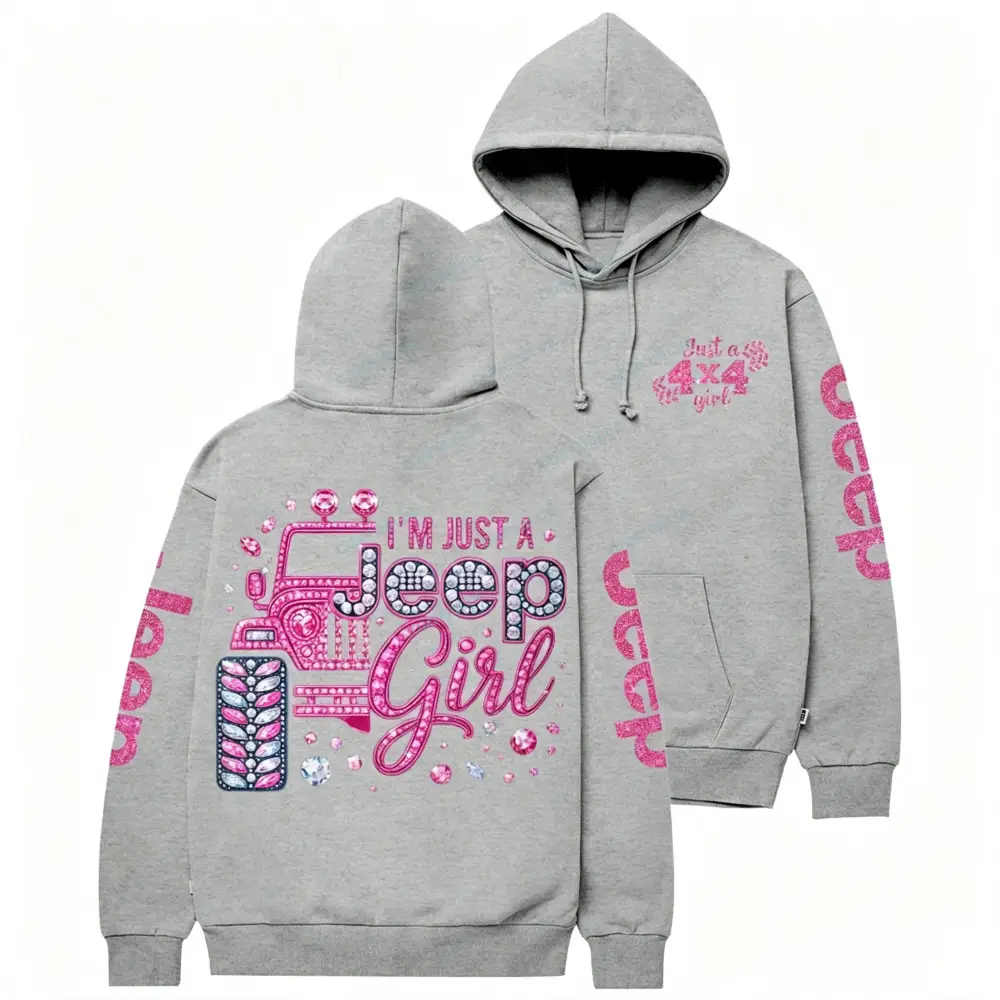 Rhinestone Pink Bling Jp Unisex Hoodie