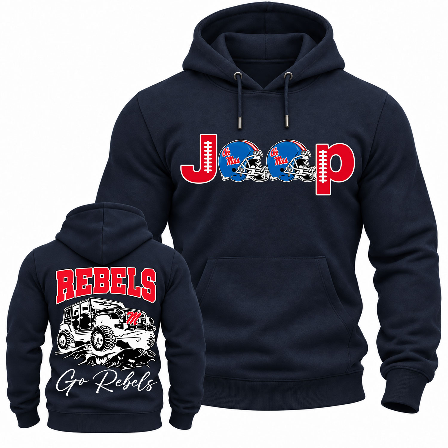 Ole Miss Rebels  x Jp Fans Cotton Hoodie