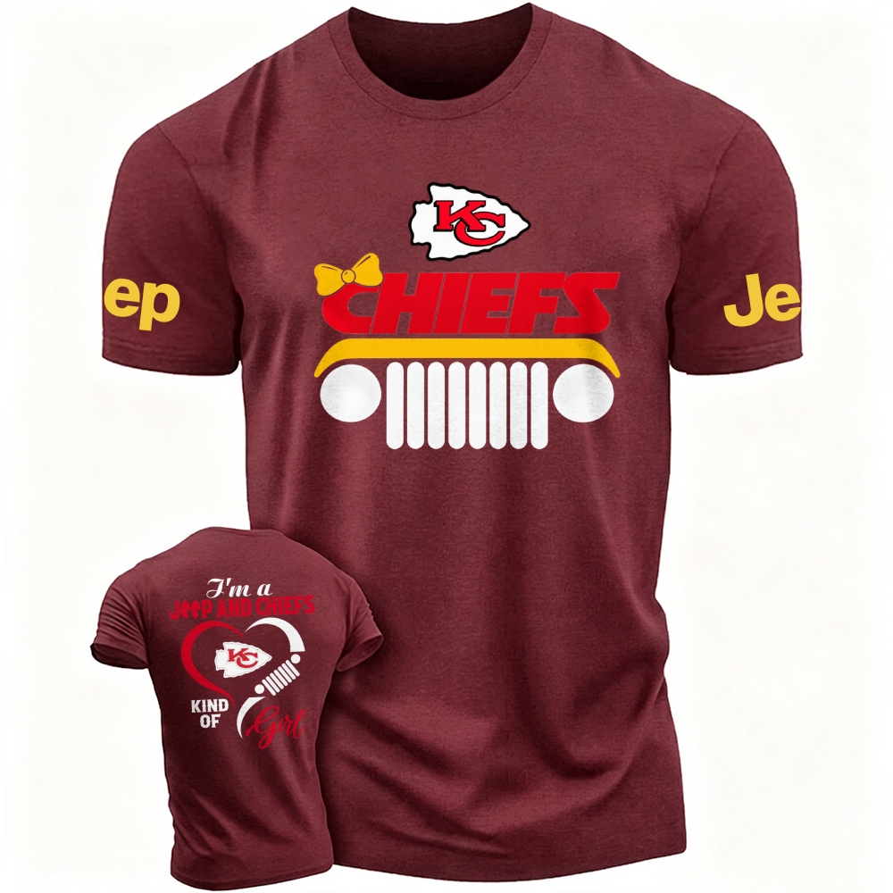 Kansas City Chiefs I’m A Jp and Cowboys Girl Cotton T-shirt