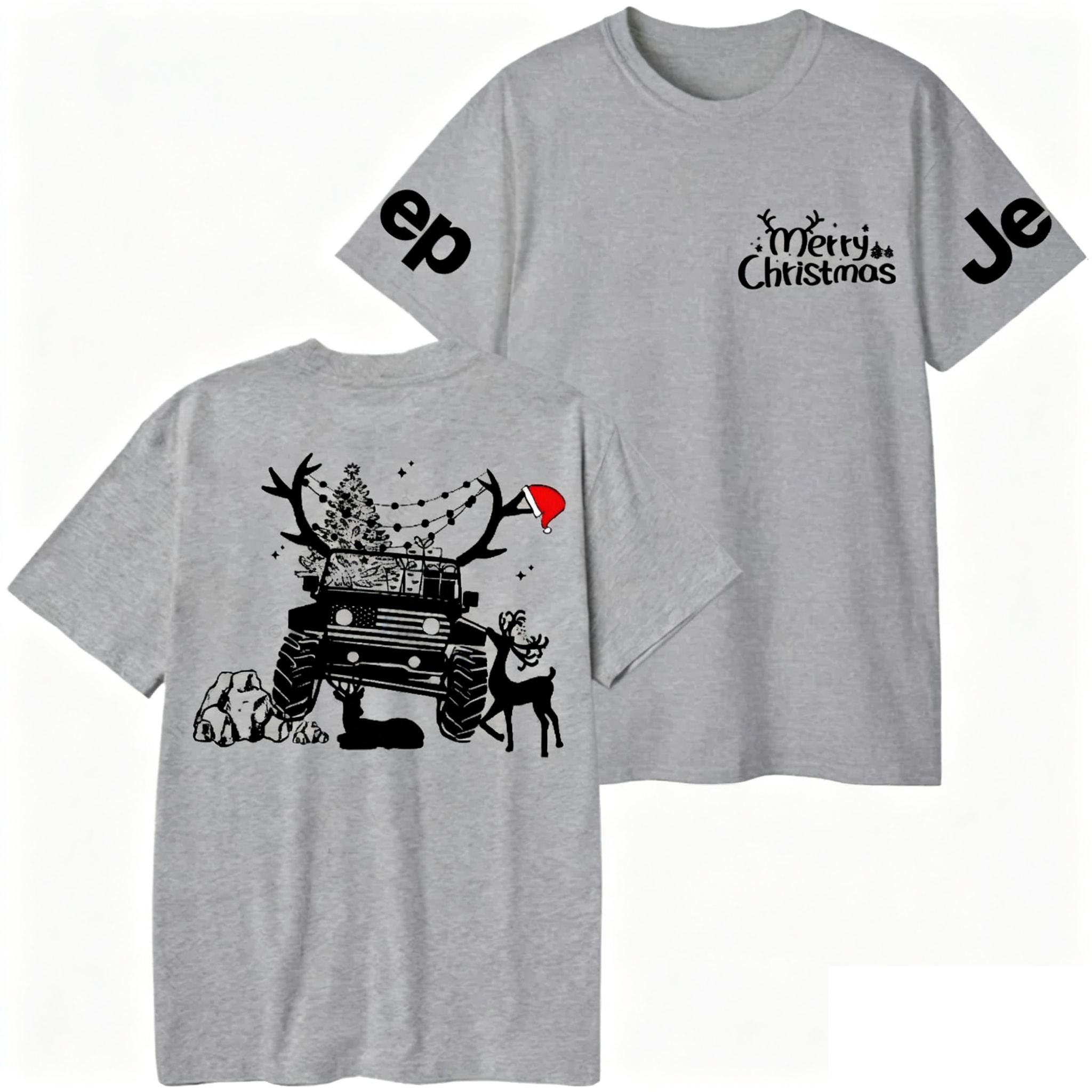 Christmas American Off Road 4x4 T-shirt 