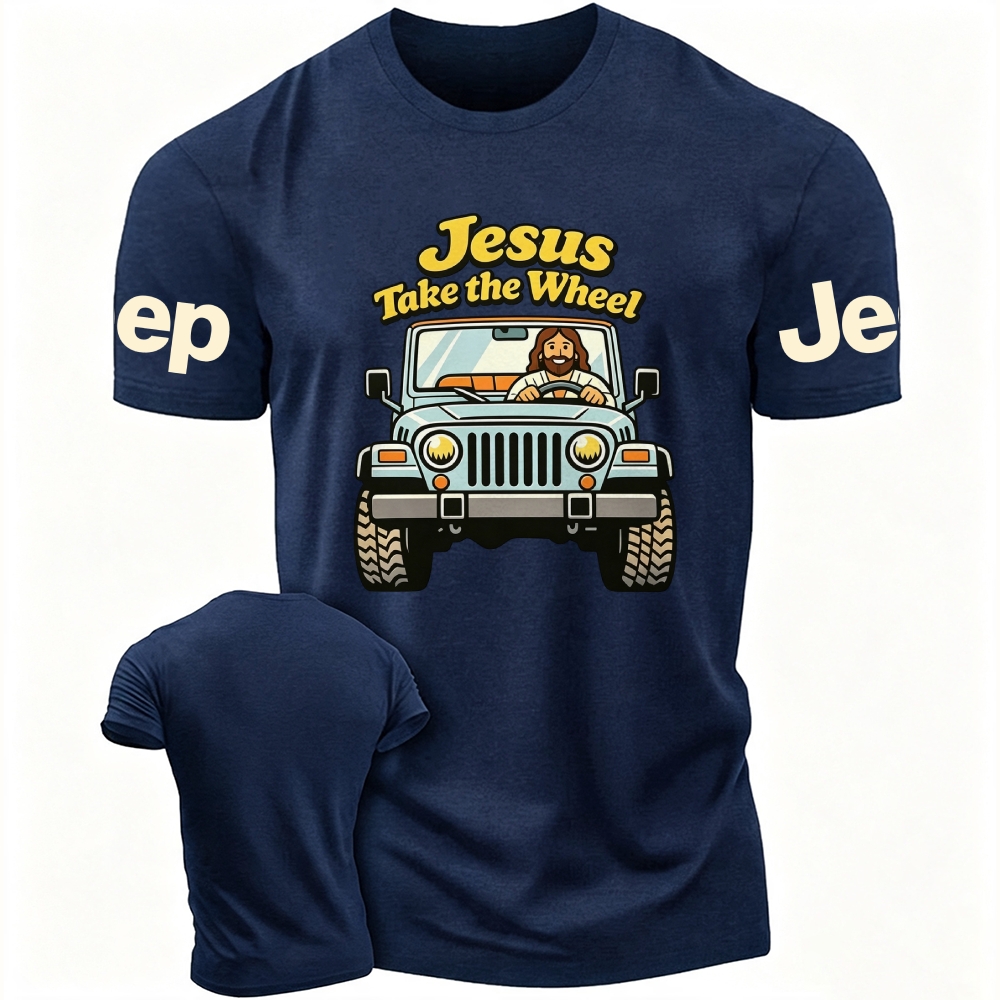 Retro Jesus Take the Wheel Jp Unisex T-shirt