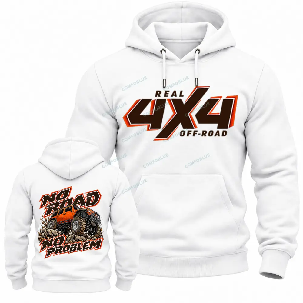 No Road No Problem Real 4X4 Off-Road Cotton Hoodie