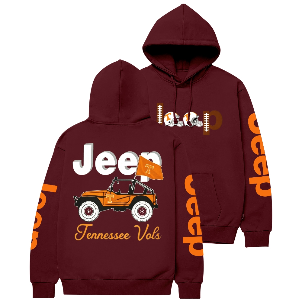 Jp Tennessee Football Flag  Unisex Casual Hoodie