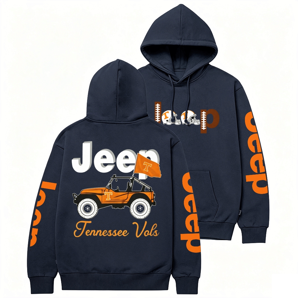 Jp Tennessee Football Flag  Unisex Casual Hoodie