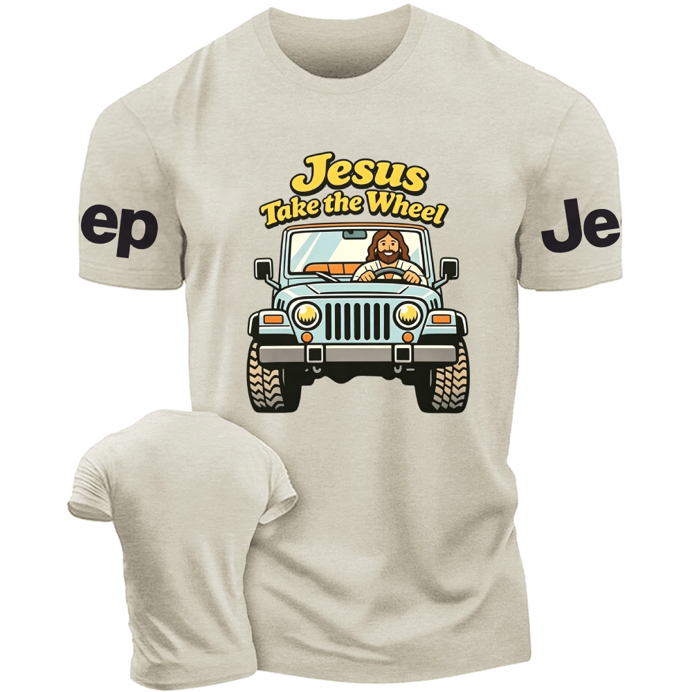 Retro Jesus Take the Wheel Jp Unisex T-shirt